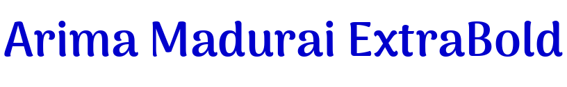 Arima Madurai ExtraBold font